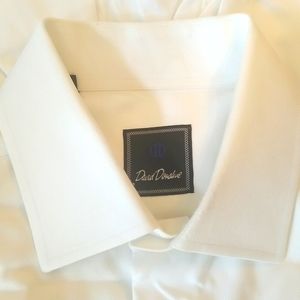 Beautiful David Donahue white textured dress shirt